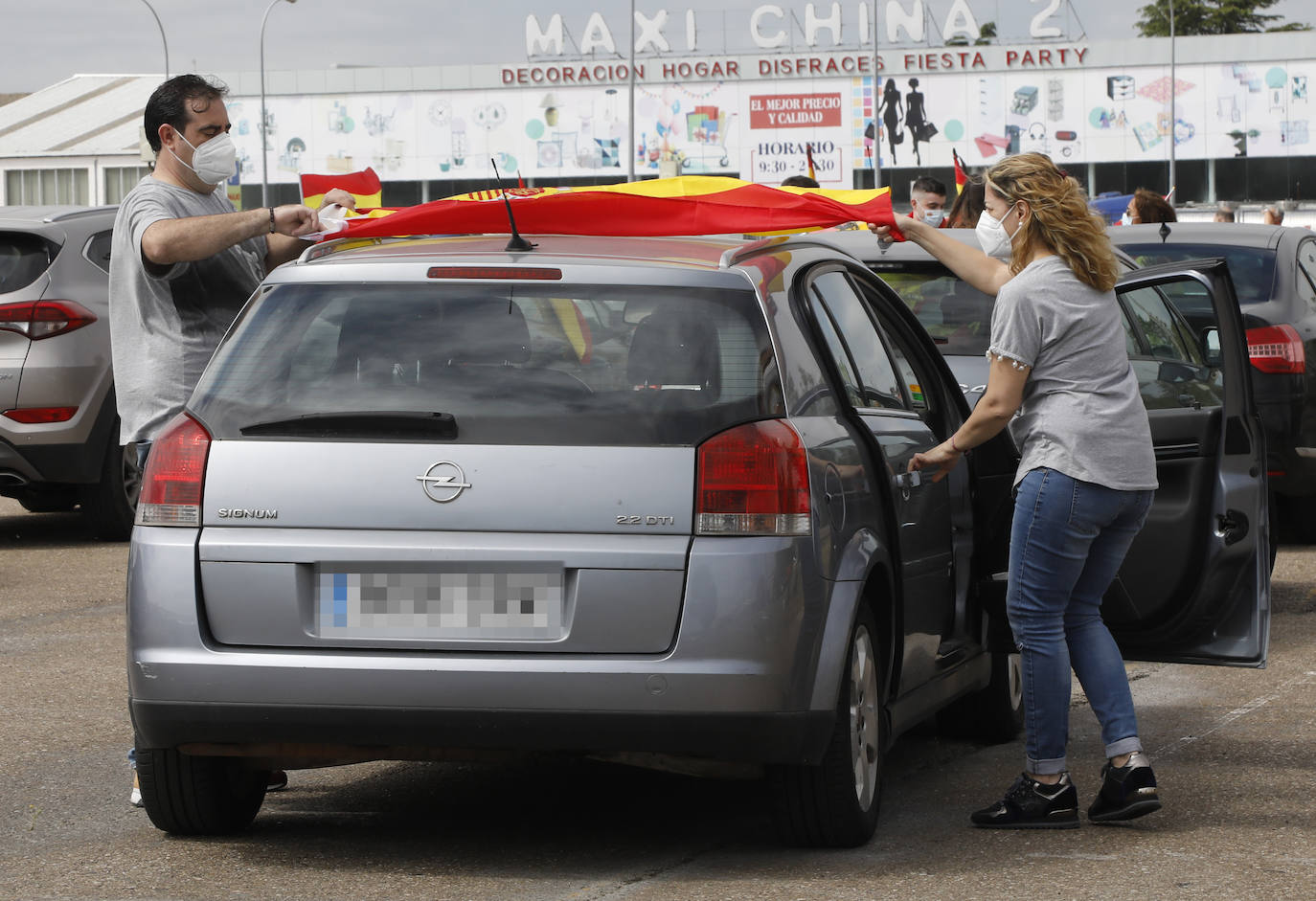 La caravana de Vox toma Palencia. 