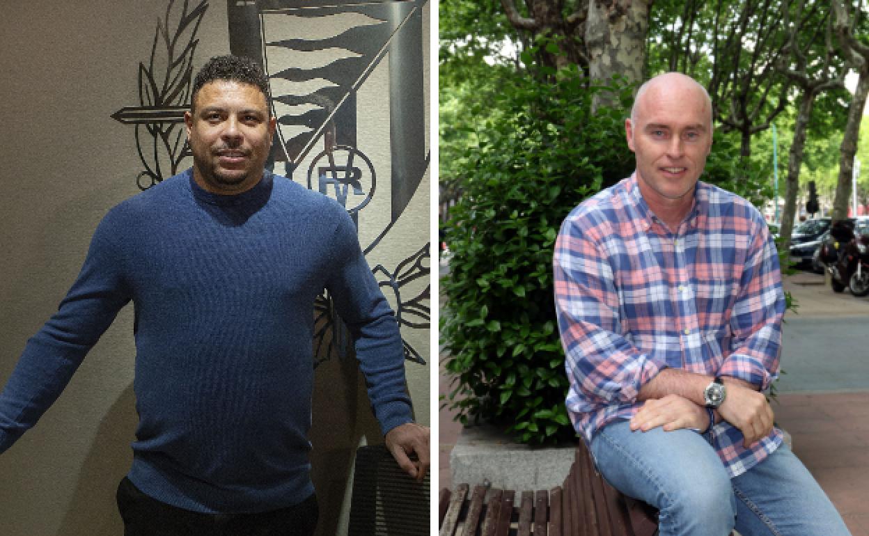 Ronaldo y Hansen, presidente de Real Valladolid y CBC Valladolid. 