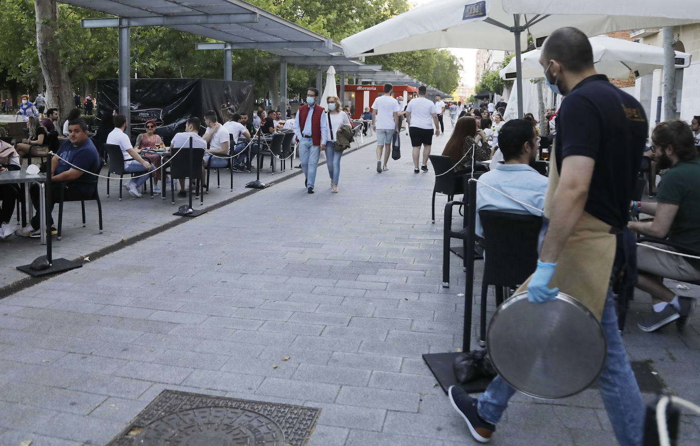 El parque del Salón de Palencia vuelve a llenarse por las tardes. 