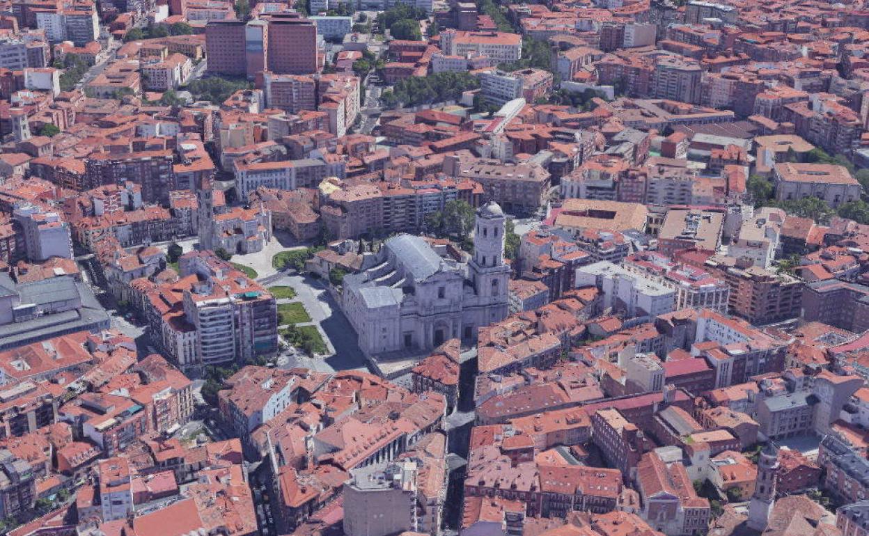 Imagen aérea de Valladolid. 