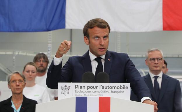 Macron anuncia un plan de 8.000 millones para salvar al automóvil en Francia