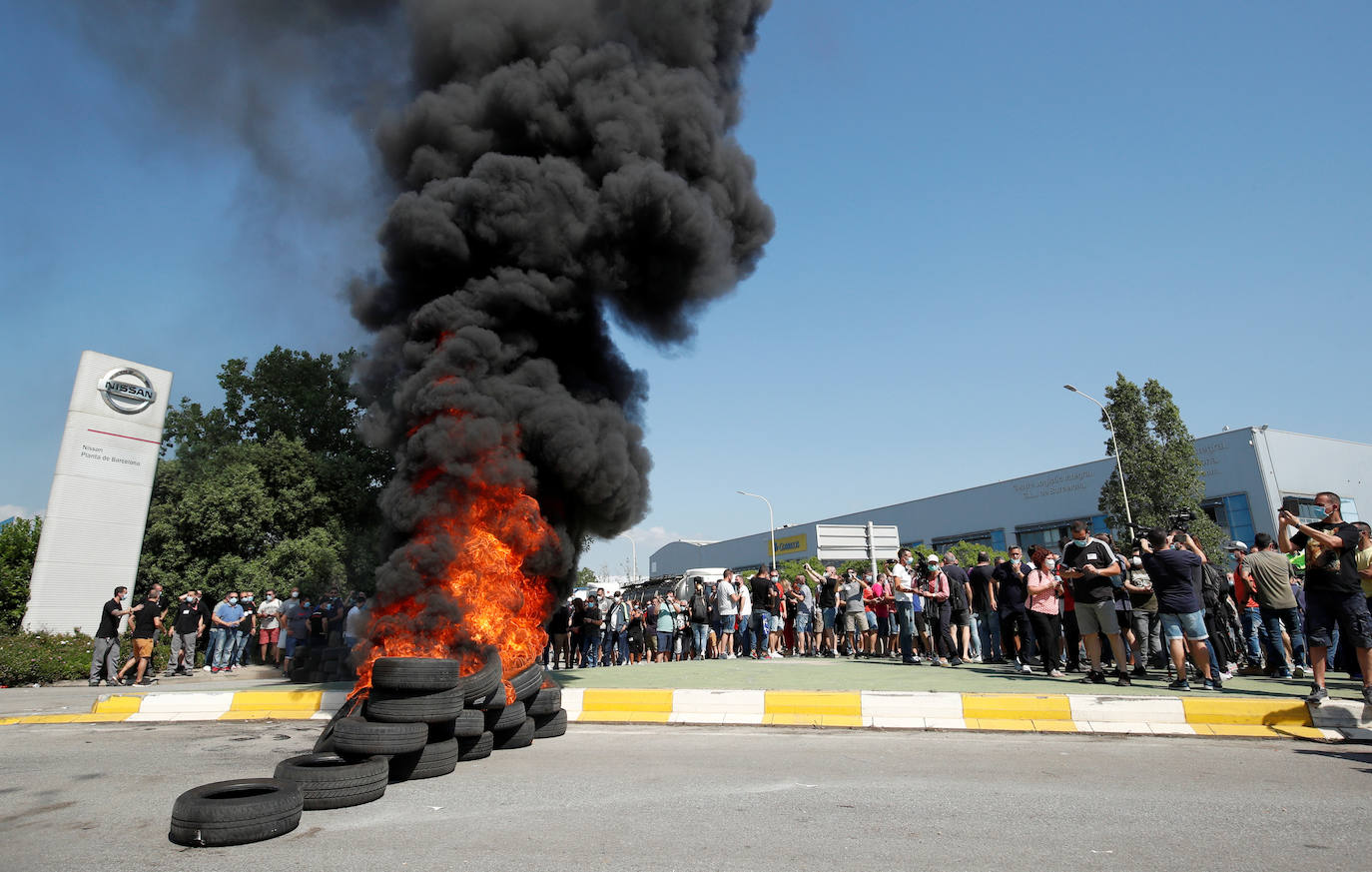 Fotos: Las protestas por el cierre de Nissan, en imágenes