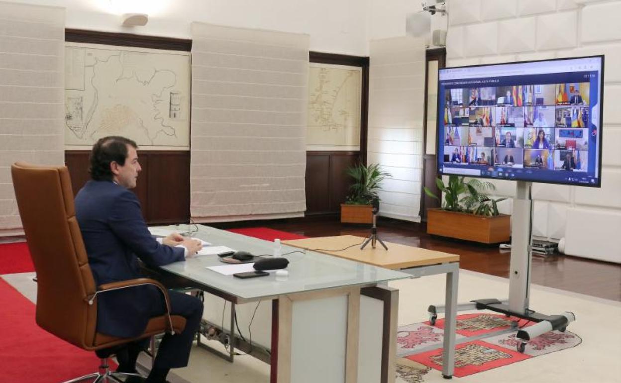 Alfonso Fernández Mañueco, este domingo durante la Conferencia de Presidentes.