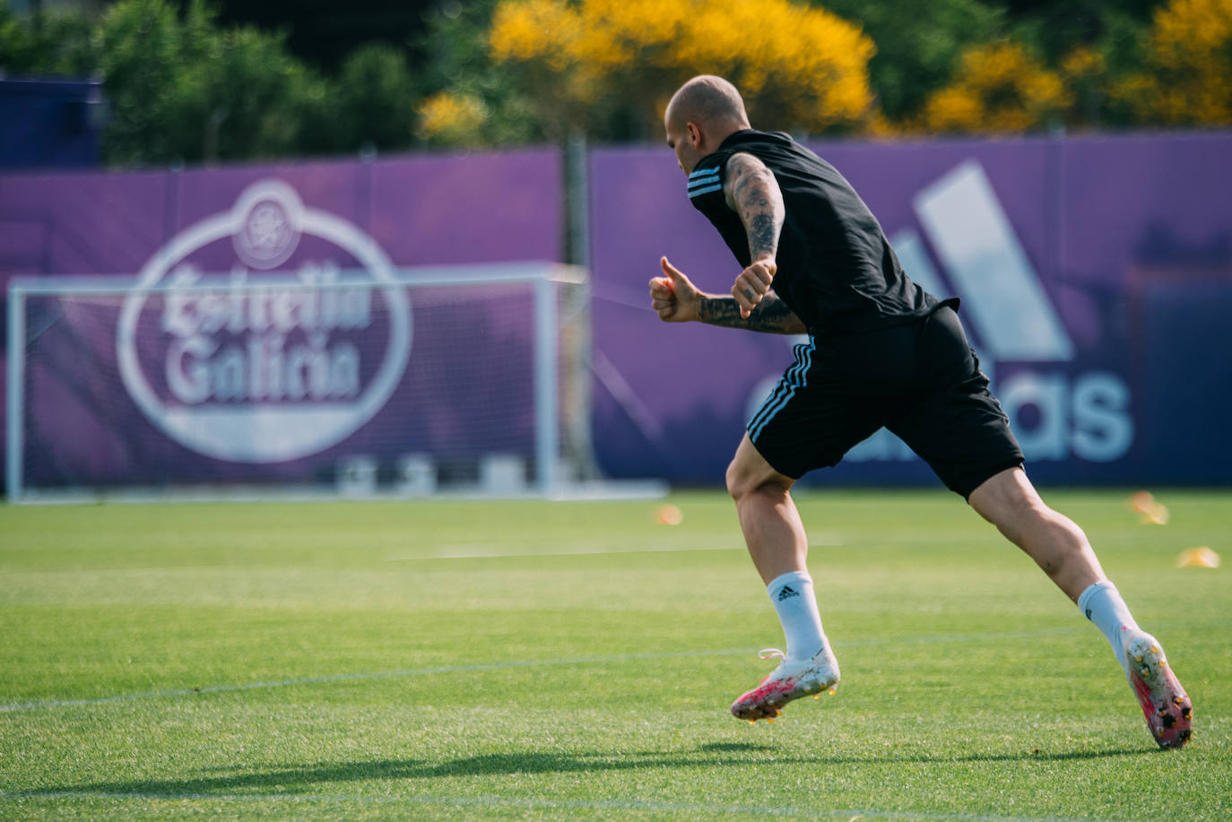Los jugadores del Pucela siguen con su preparación para retomar la competición liguera. 