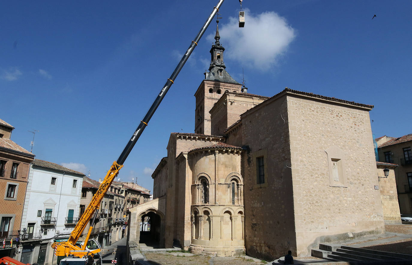 Numerosos daños en el exterior de la torre de San Martín. 