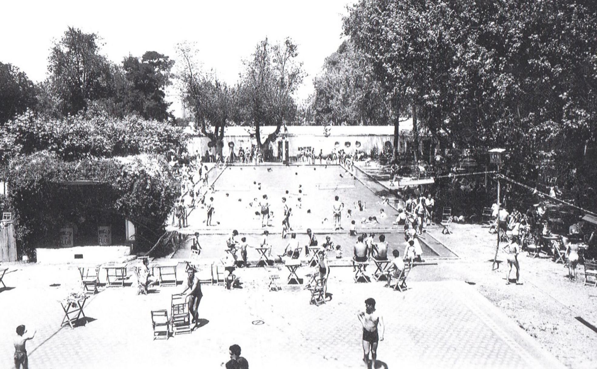 La piscina Samoa en los años 60. 