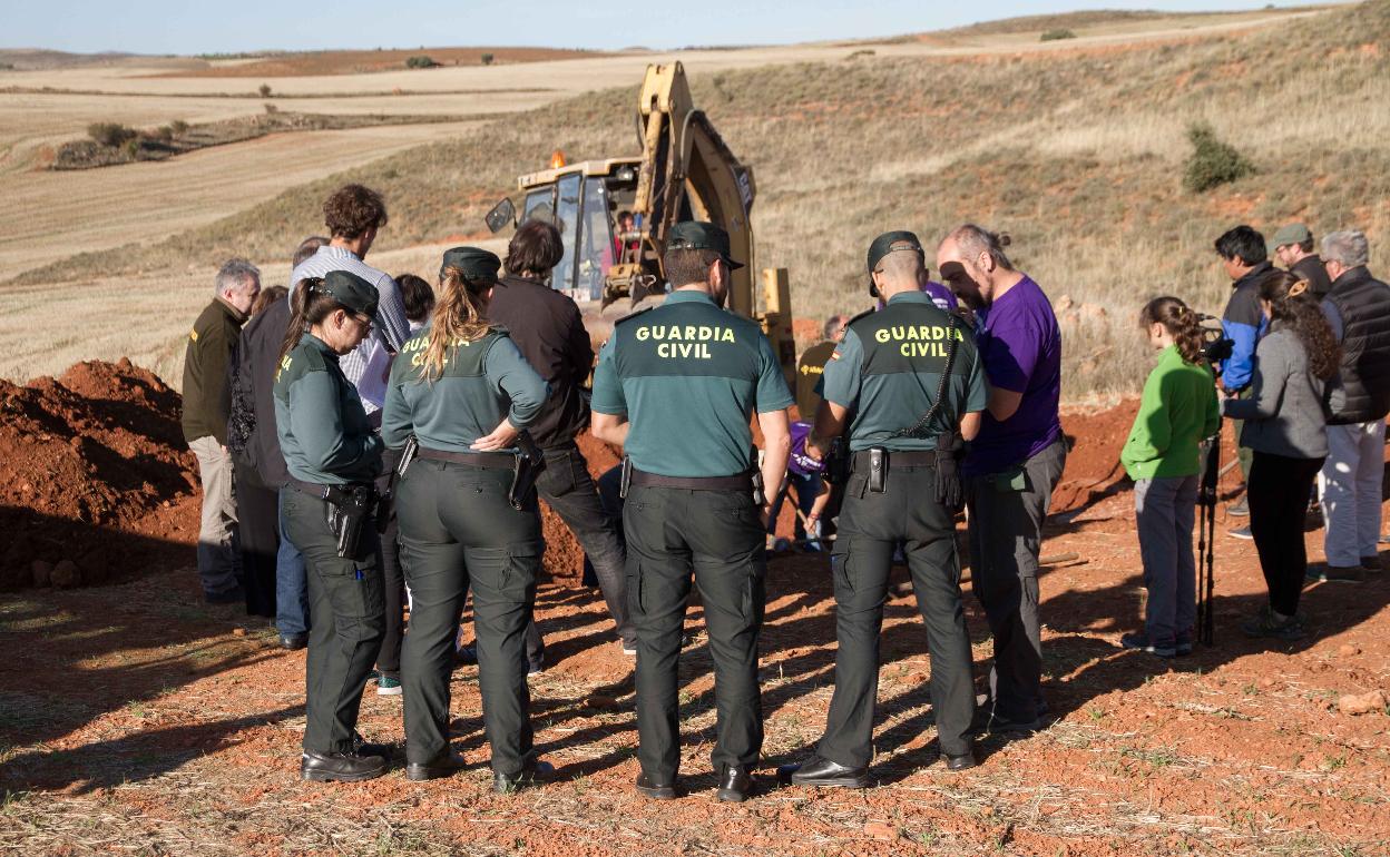 Exhumación en La Riba de Escalote (Soria)