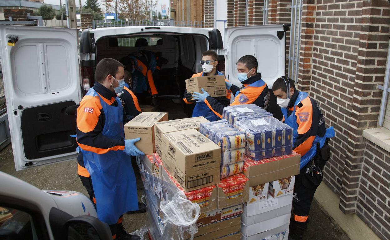 Distribución de productor del Banco de Alimentos de Valladolid