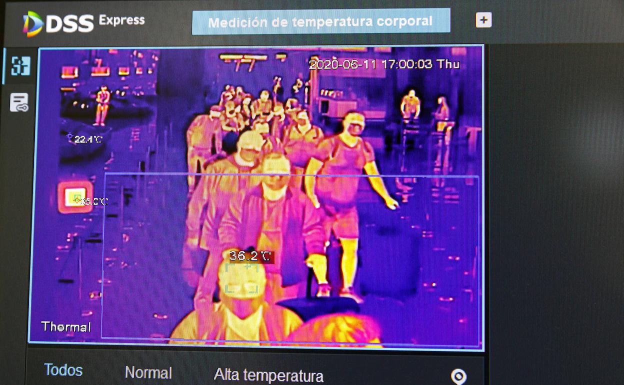 Control de temperatura en el aeropuerto Adolfo Suárez-Madrid Barajas.