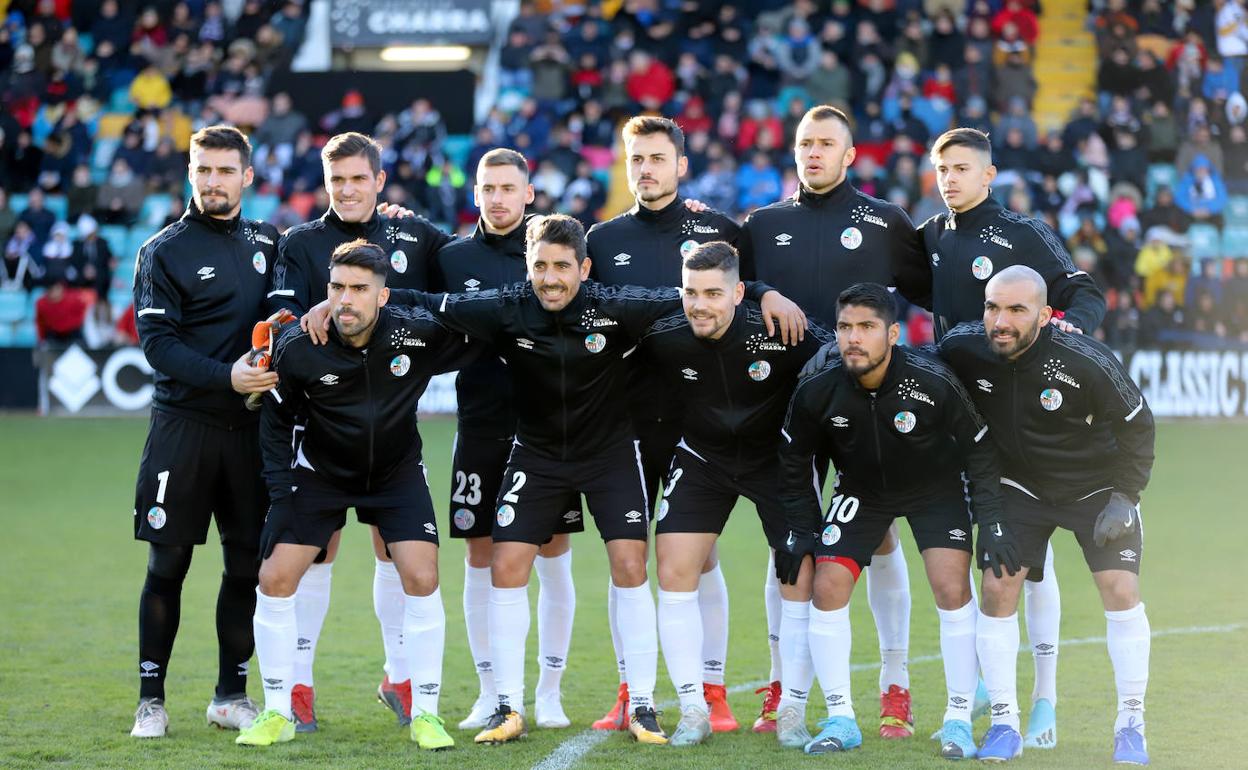 Un once inicial del Salamanca CF UDS de esta temporada. 