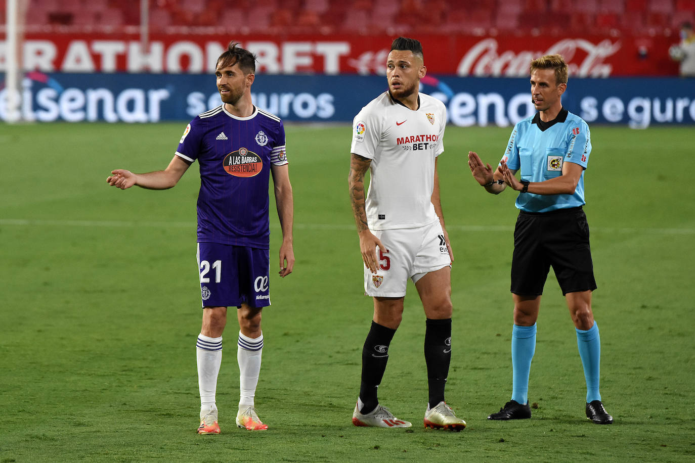 Olivas adelantó al Valladolid en la primera parte y Ocampos empató en un partido muy bien jugado por los blanquivioletas