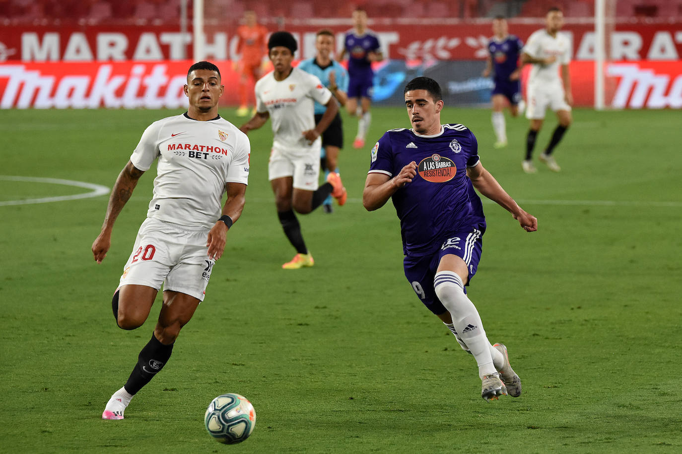 Olivas adelantó al Valladolid en la primera parte y Ocampos empató en un partido muy bien jugado por los blanquivioletas