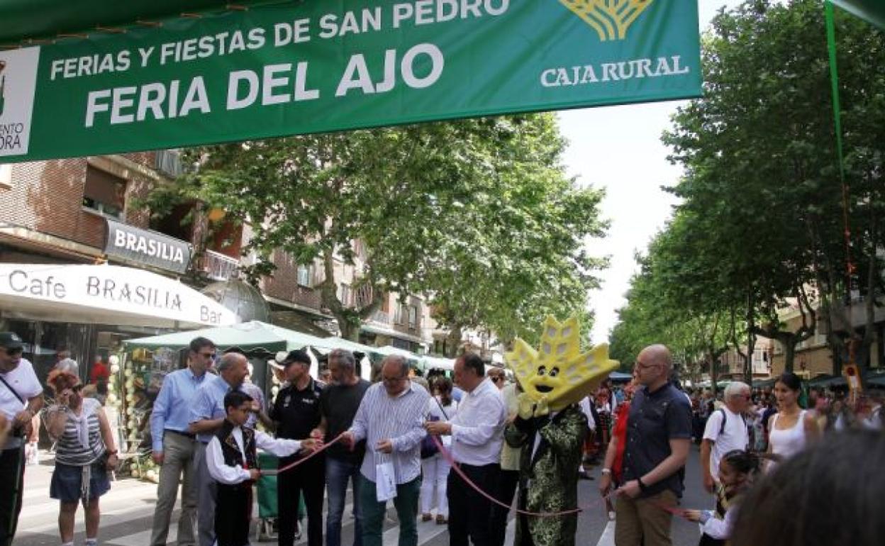 Inauguración de la Feria del Ajo de Zamora el año pasado. 