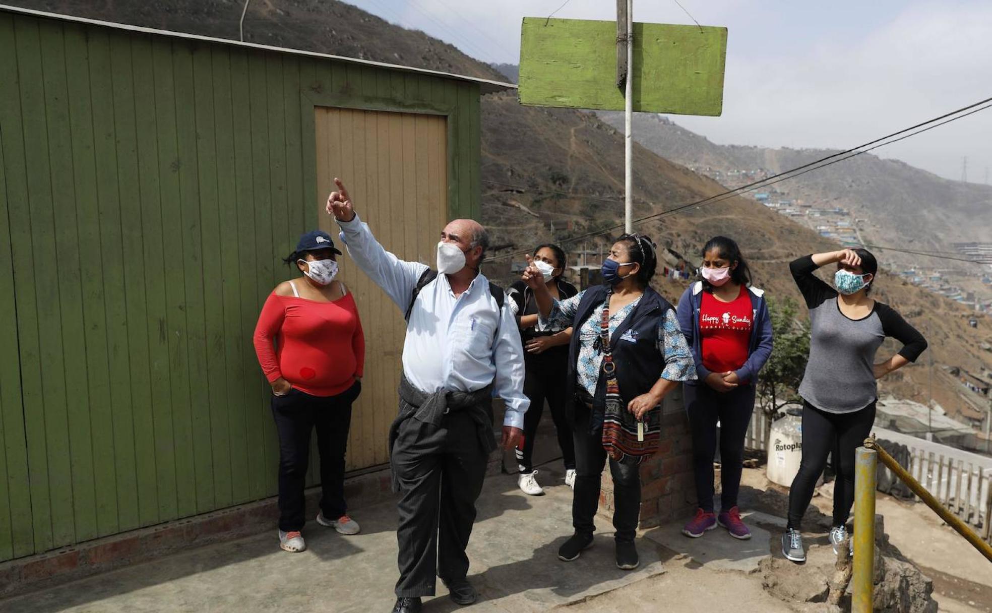 El párroco José Luis Calvo, en Lima.