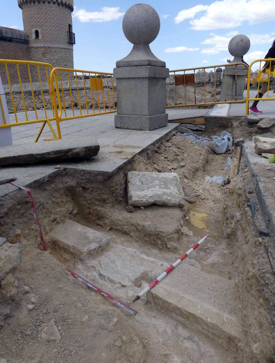 Restos encontrados en las obras del Alcázar de Segovia 