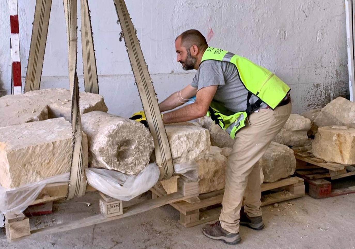 Restos encontrados en las obras del Alcázar de Segovia 