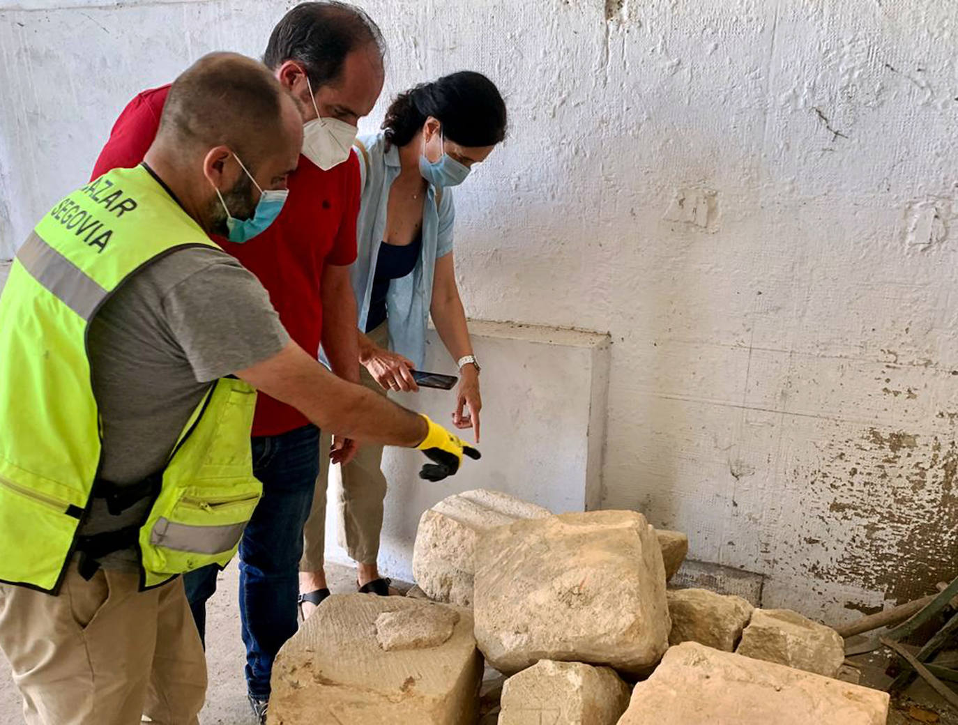 Restos encontrados en las obras del Alcázar de Segovia 