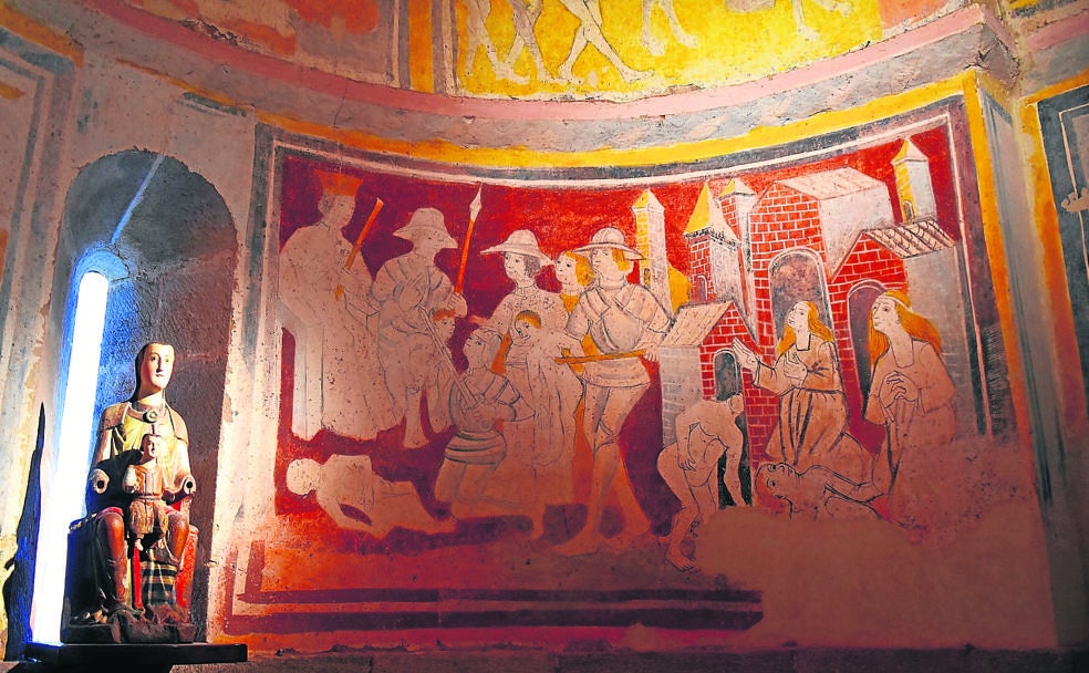 Frescos del interior de la iglesia de Valberzoso. 