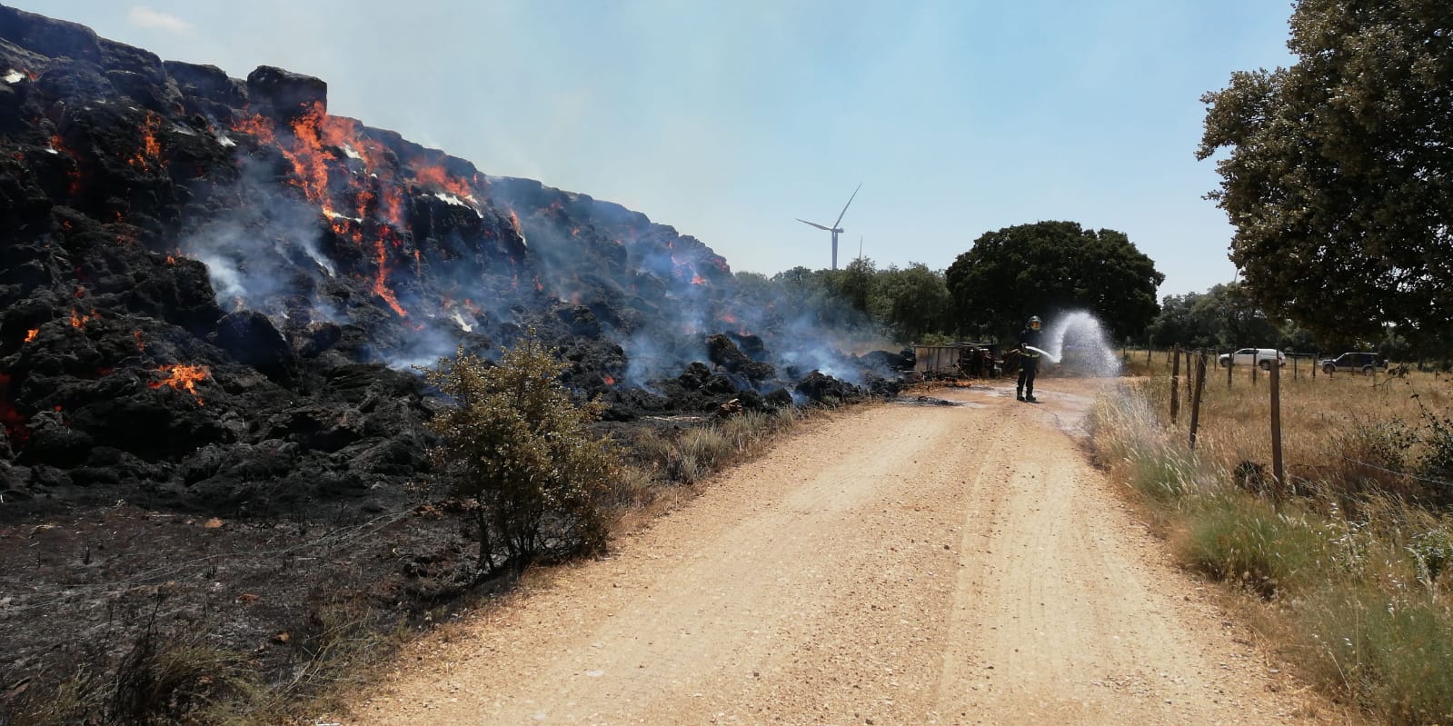 Fotos: Activo un incendio en la localidad vallisoletana de Villalba de los Alcores