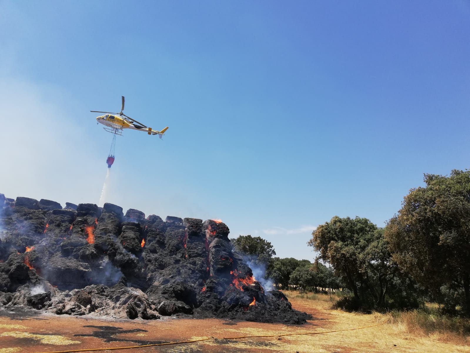 Fotos: Activo un incendio en la localidad vallisoletana de Villalba de los Alcores