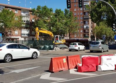 Imagen secundaria 1 - Las obras del colector del Paseo de Zorrilla complicarán el tráfico hasta septiembre