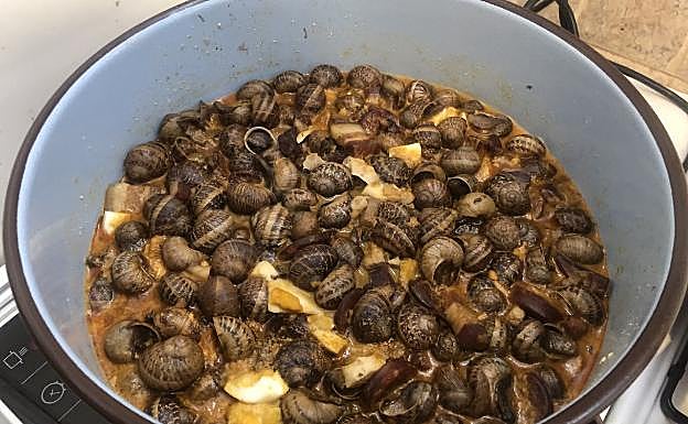 Caracoles listos para comer