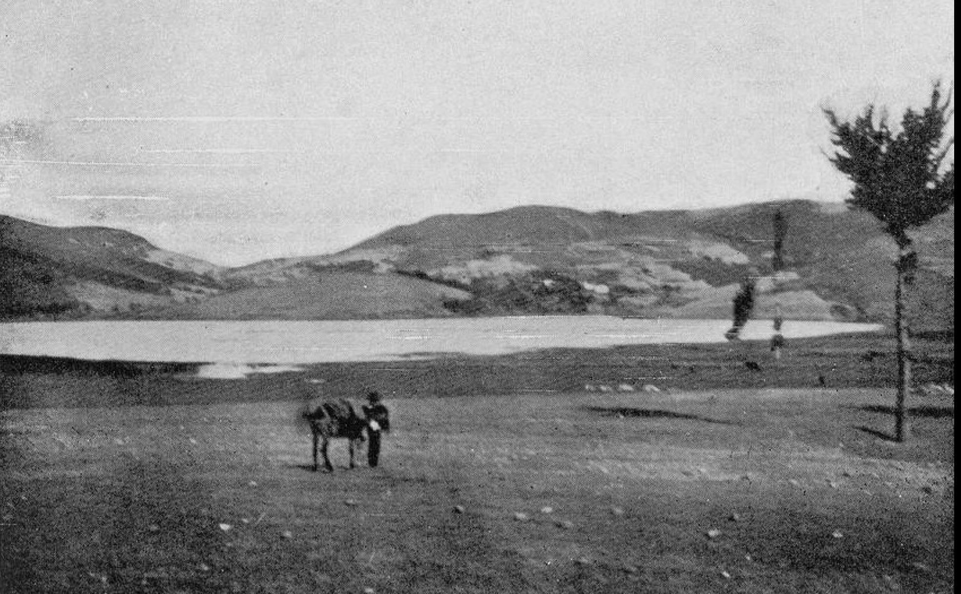 Imagen del lago de Carucedo a principios del siglo XX. 