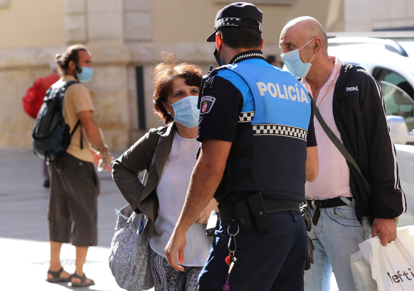 Fotos: Primer día de uso obligatorio de la mascarilla en Palencia