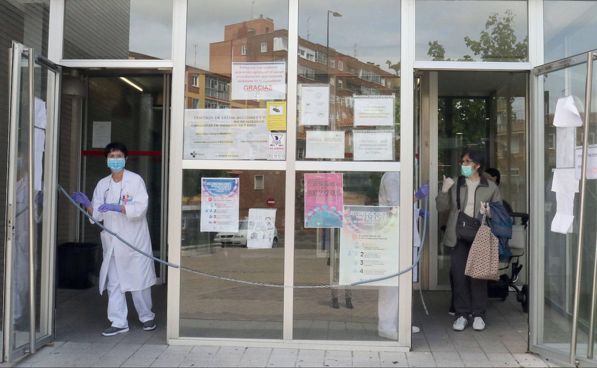 El centro de salud de Delicias, durante la pandemia. 