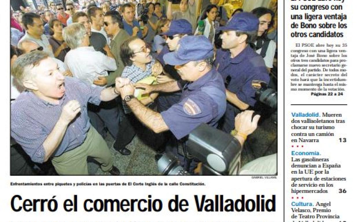 Portada de El Norte de Castilla del 19 de julio de 2019. 