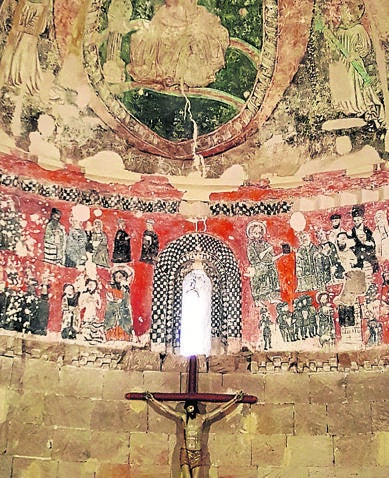 Pinturas murales de la iglesia.