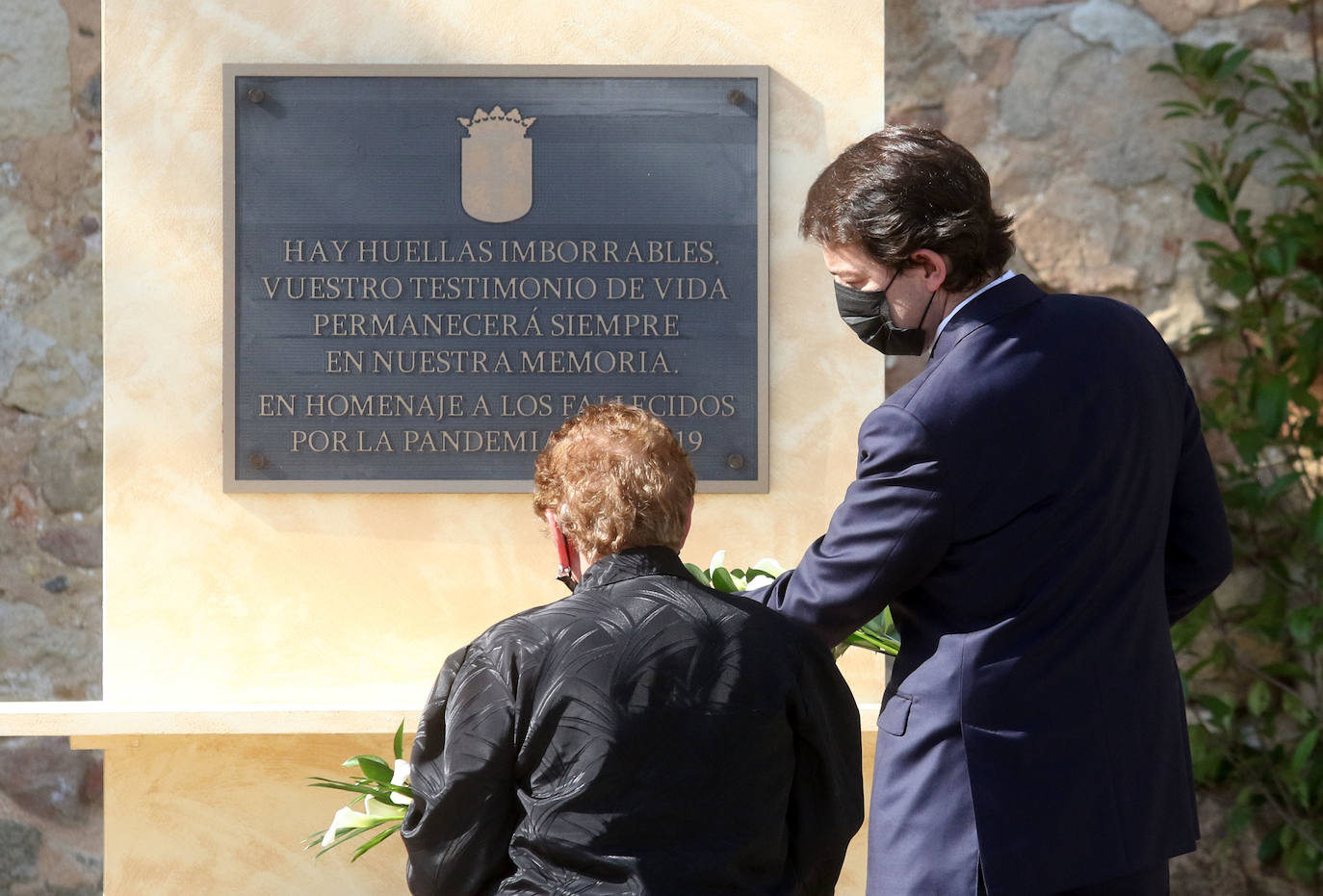 Homenaje a las víctimas de covid en Castilla y León.