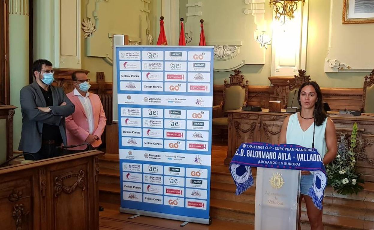 Amaia González de Garibay, durante su presentación. 