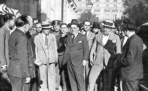 Sanjurjo, al llegar al Palacio de Justicia para comparecer ante el juicio.