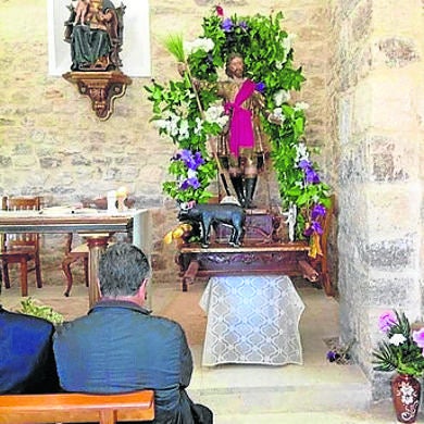 Imagen de San Isidro Labrador, patrono de la localidad.