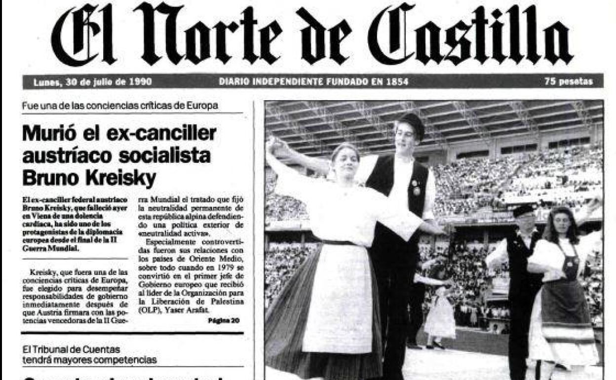 Portada de El Norte de Castilla del 27 de julio de 1966. 