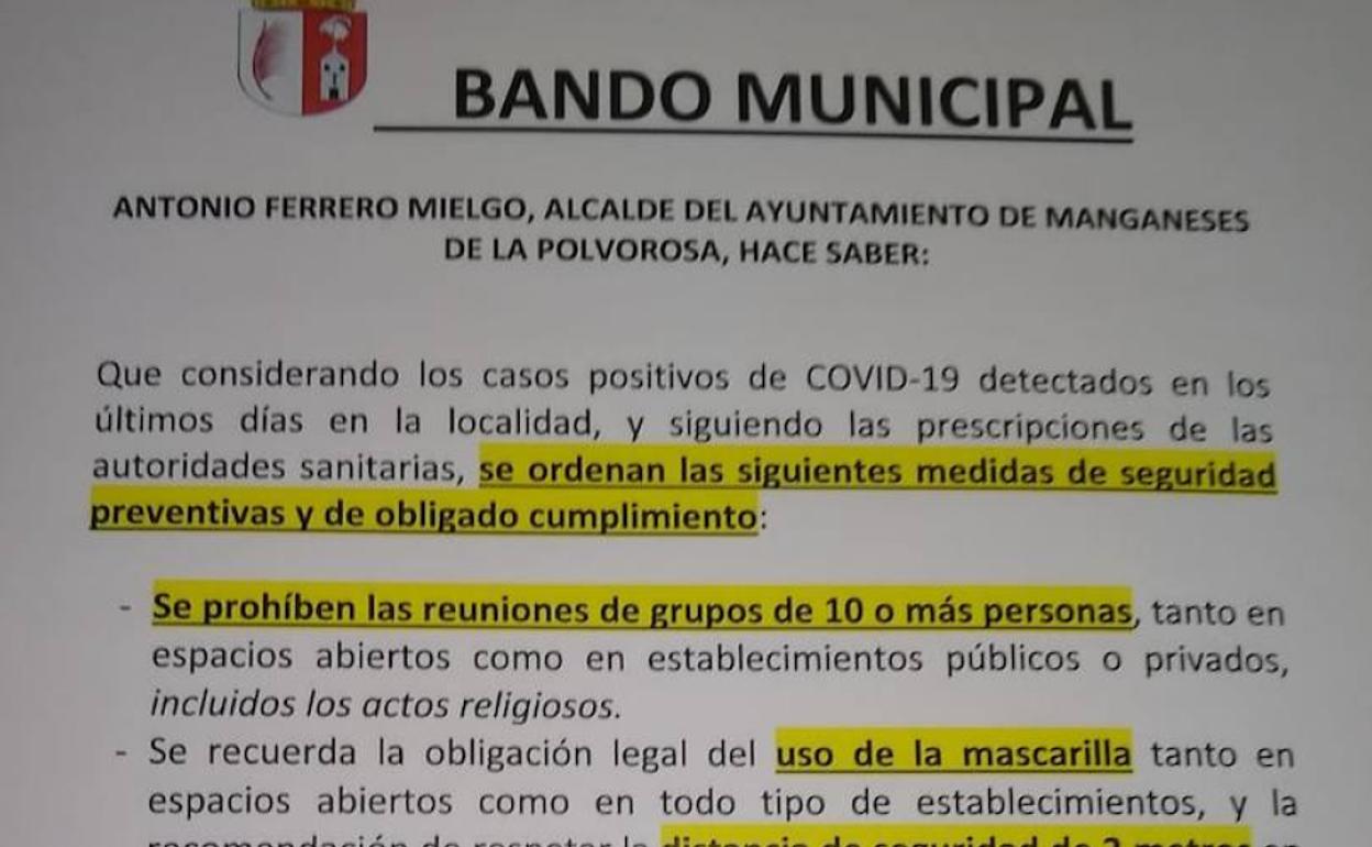 Coronavirus en Zamora: Estudian un posible brote en la localidad zamorana de Manganeses de la Polvorosa