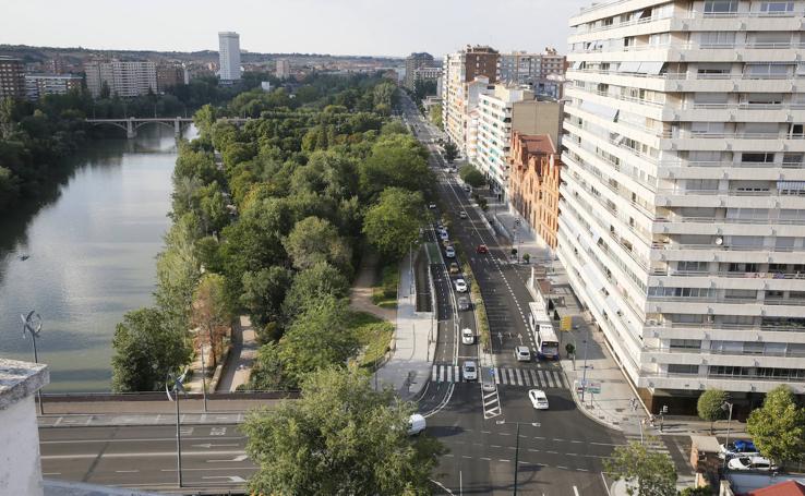 El nuevo carril habilitado para bicis en el Paseo Isabel la Católica de Valladolid