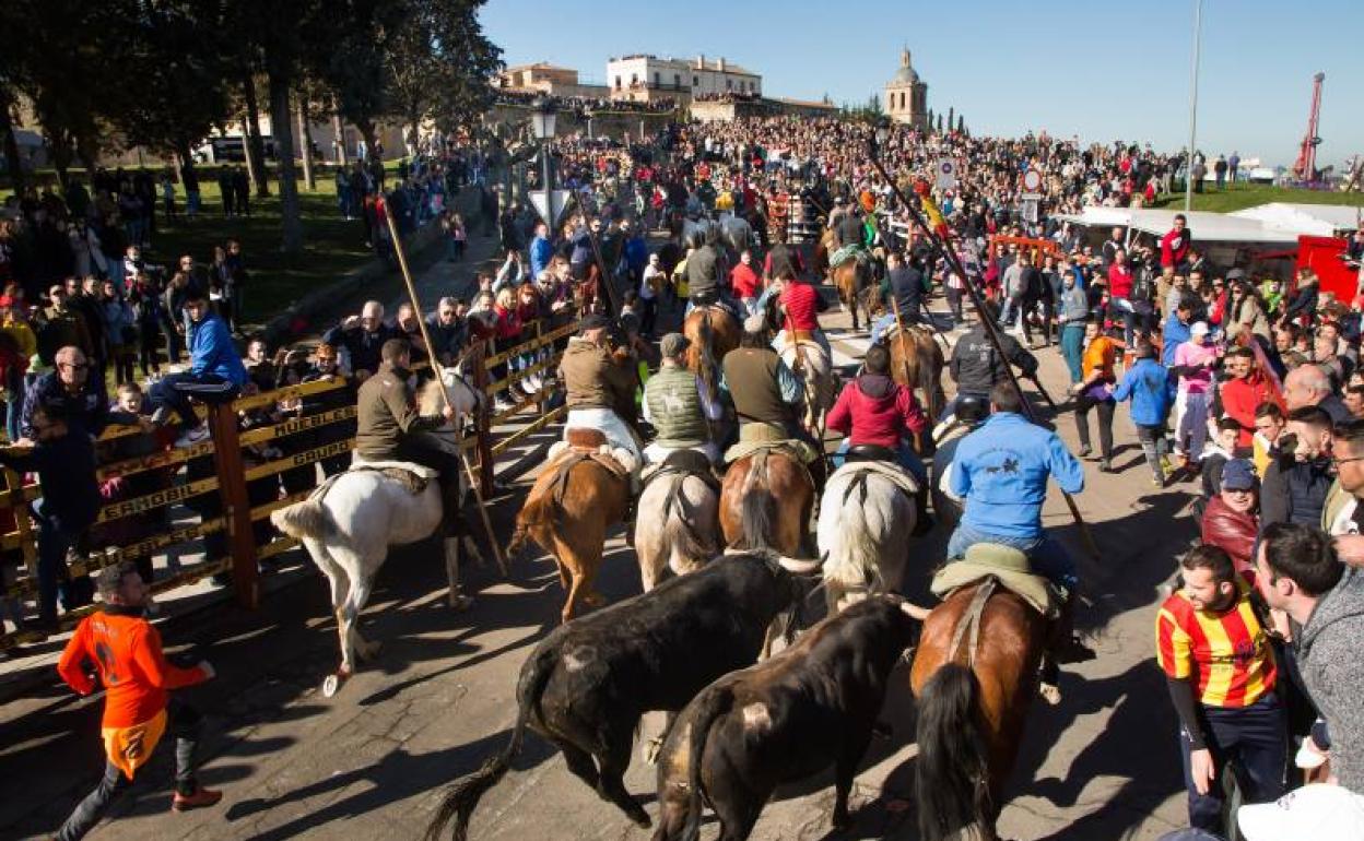 Encierro a caballo celebrado el pasado Carnaval. 