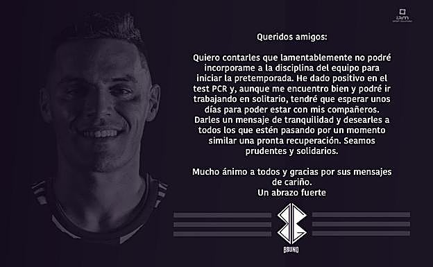 Texto publicado por el jugador en las redes sociales. 