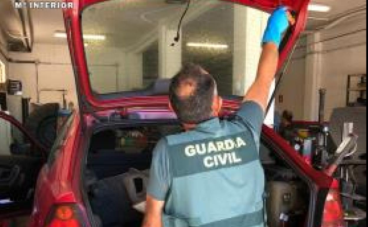 Vehículo del detenido de Villanubla.