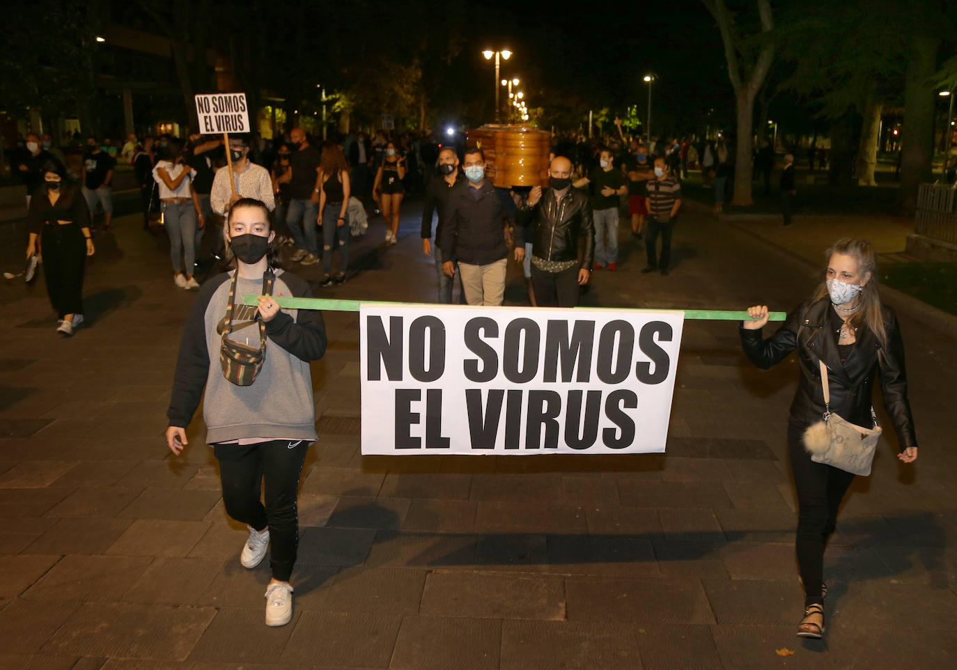 Manifestación de los hosteleros.