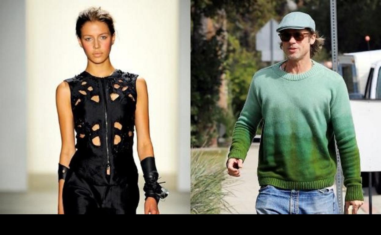 Nicole Poturalski y Brad Pitt. 