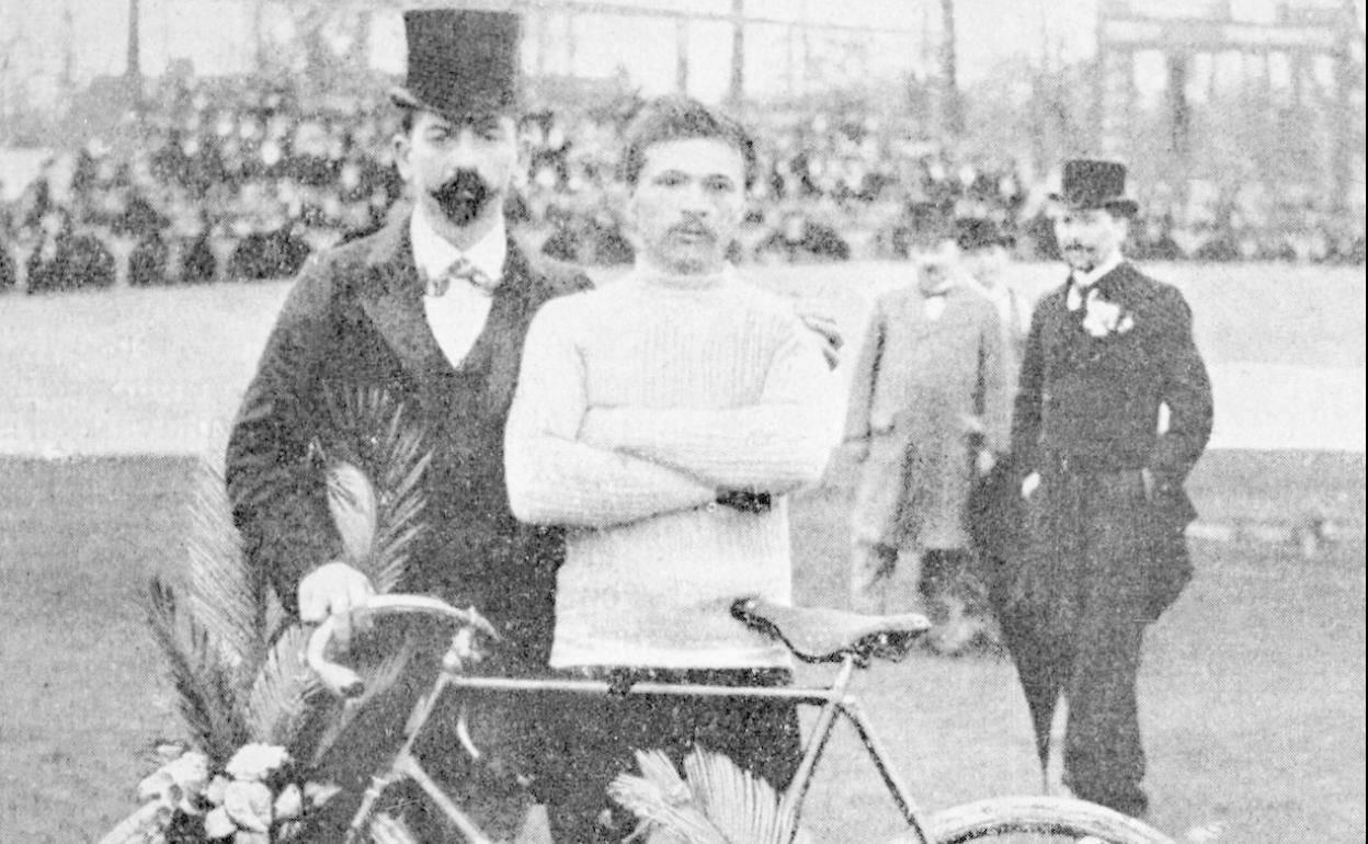 Imagen de archivo de Maurice Garin, primer ganador del Tour de Francia en 1903. 