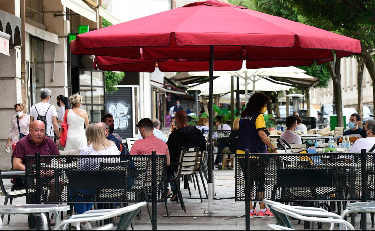 Terraza de un establecimiento hostelero en Valladolid.