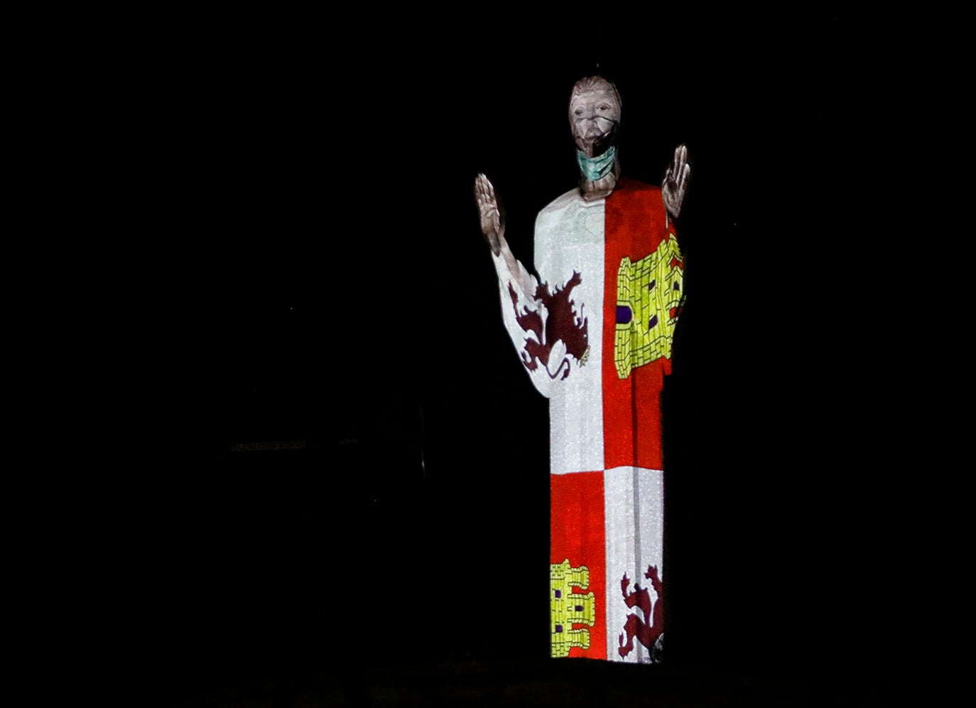 Videomapping en el Cristo del Otero.