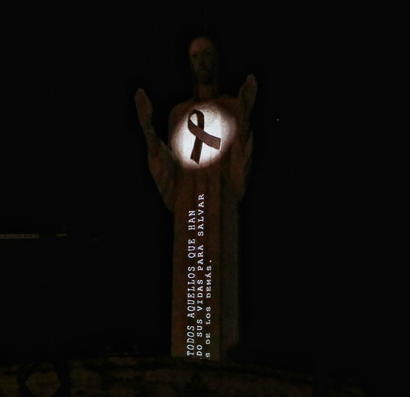 Videomapping en el Cristo del Otero.