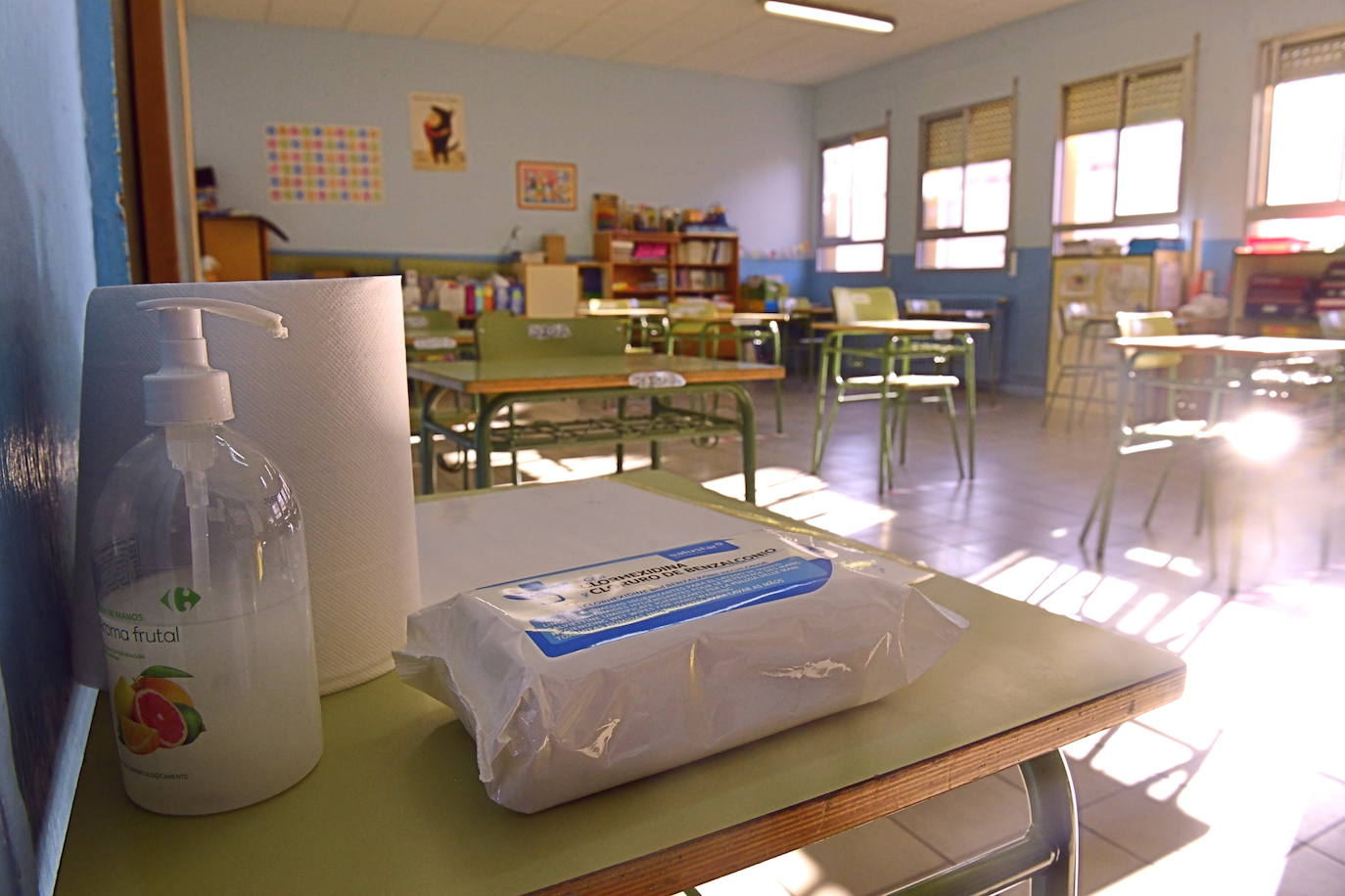 Primer día en el Colegio Cristóbal Colón de Valladolid.