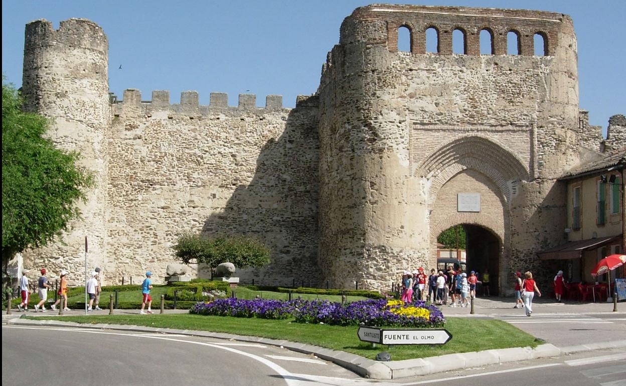 Muralla y puerta de entrada a la villa de Coca.