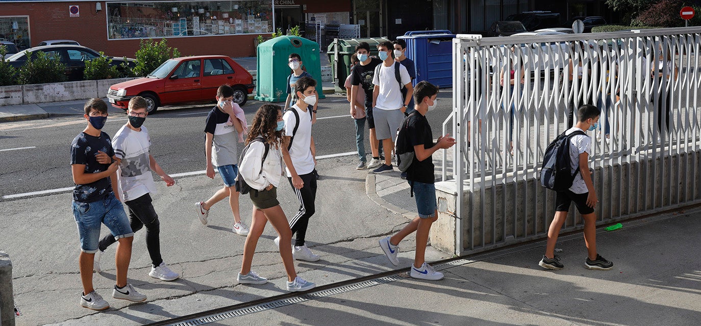 Los alumnos de la ESO y de Bachillerato de Palencia vuelven a clase.